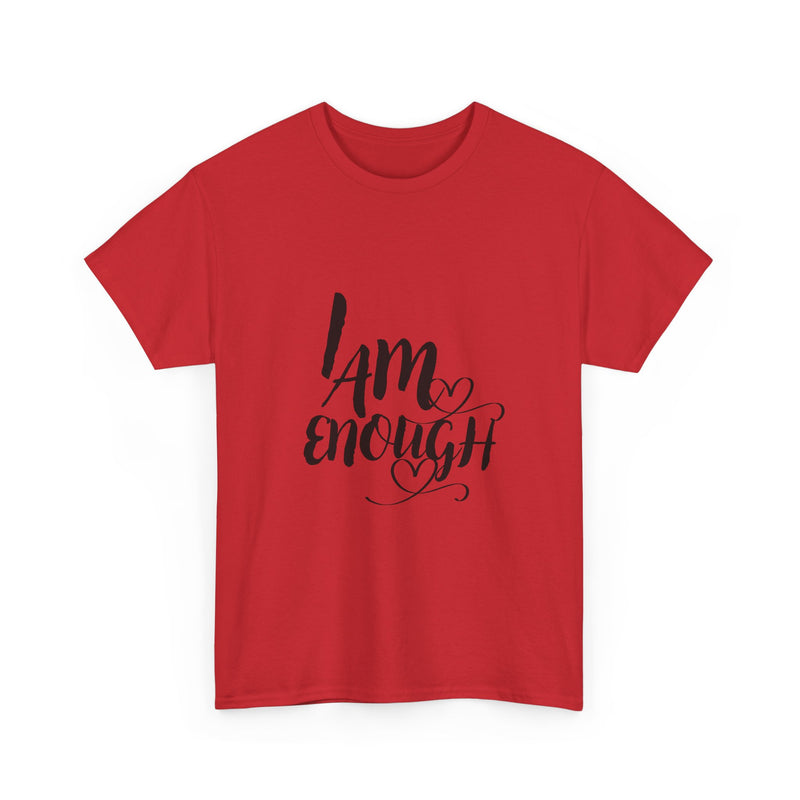 Empowering Unisex Tee, "I Am Enough" Motivational Shirt, Affirmation T-Shirt, Self-Love Gift, Casual Wear, Inspirational Apparel