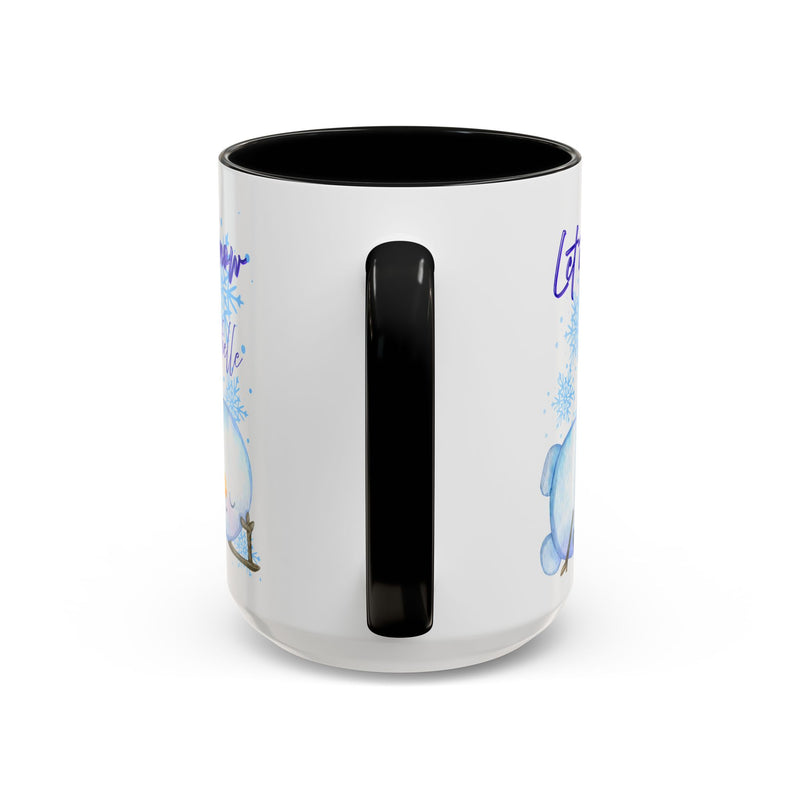 Winter-Themed Accent Coffee Mug – 'Let It Snow' Design