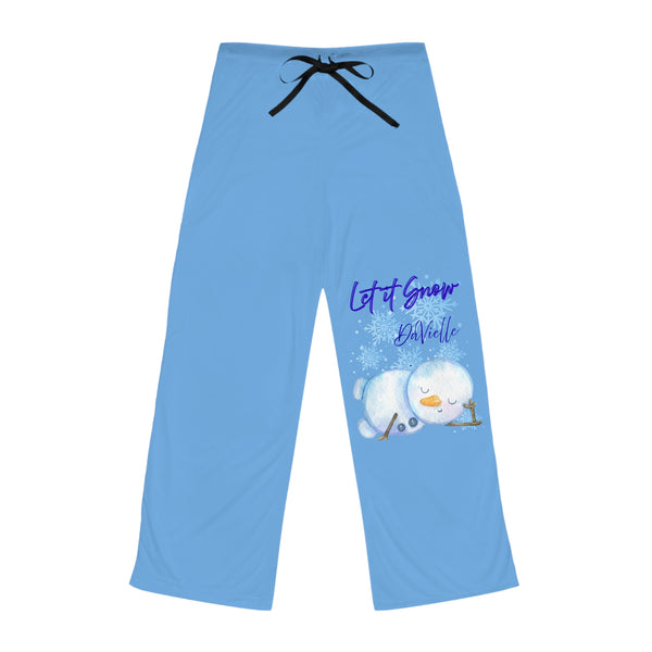 Cozy Women's Pajama Pants with Snowy Design - Perfect for Holiday Relaxation