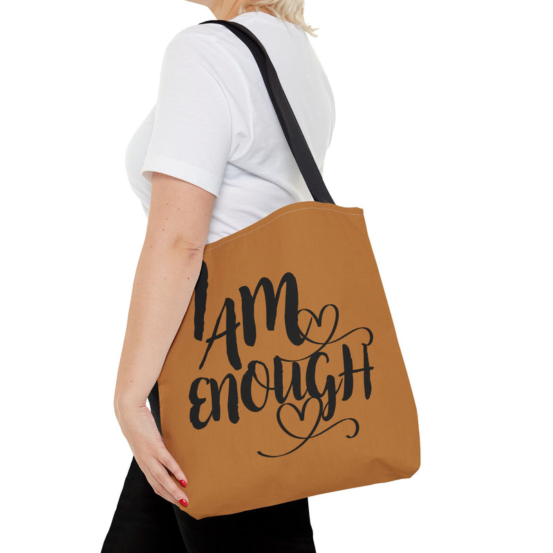Empowering Tote Bag – "I Am Enough" Statement Bag
