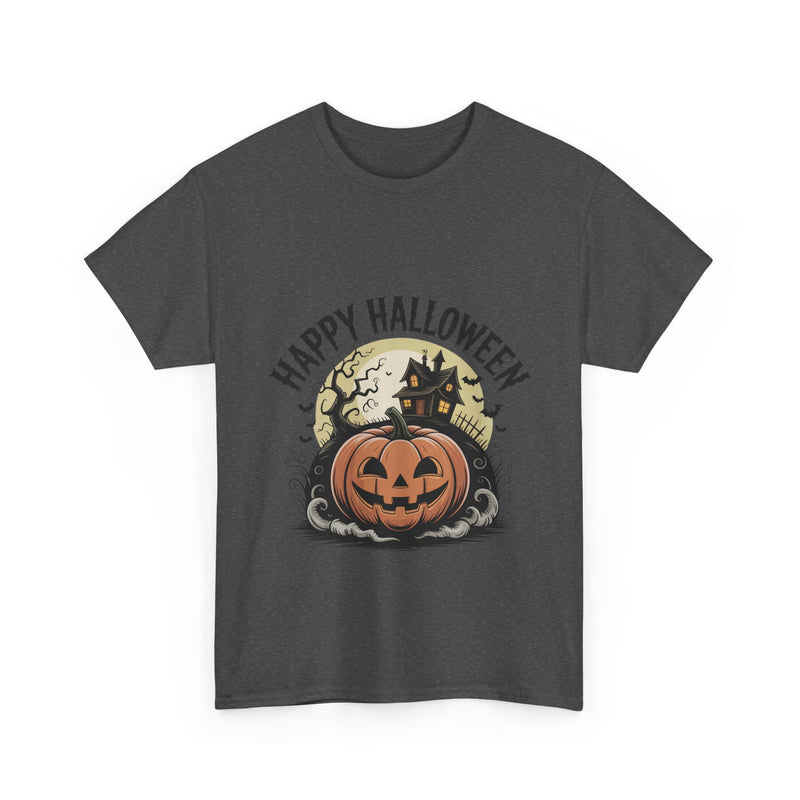 Halloween Pumpkin Tee | Unisex Heavy Cotton Tee | Fall Apparel, Spooky Shirt, Halloween Costume, Autumn Style, Seasonal Gift