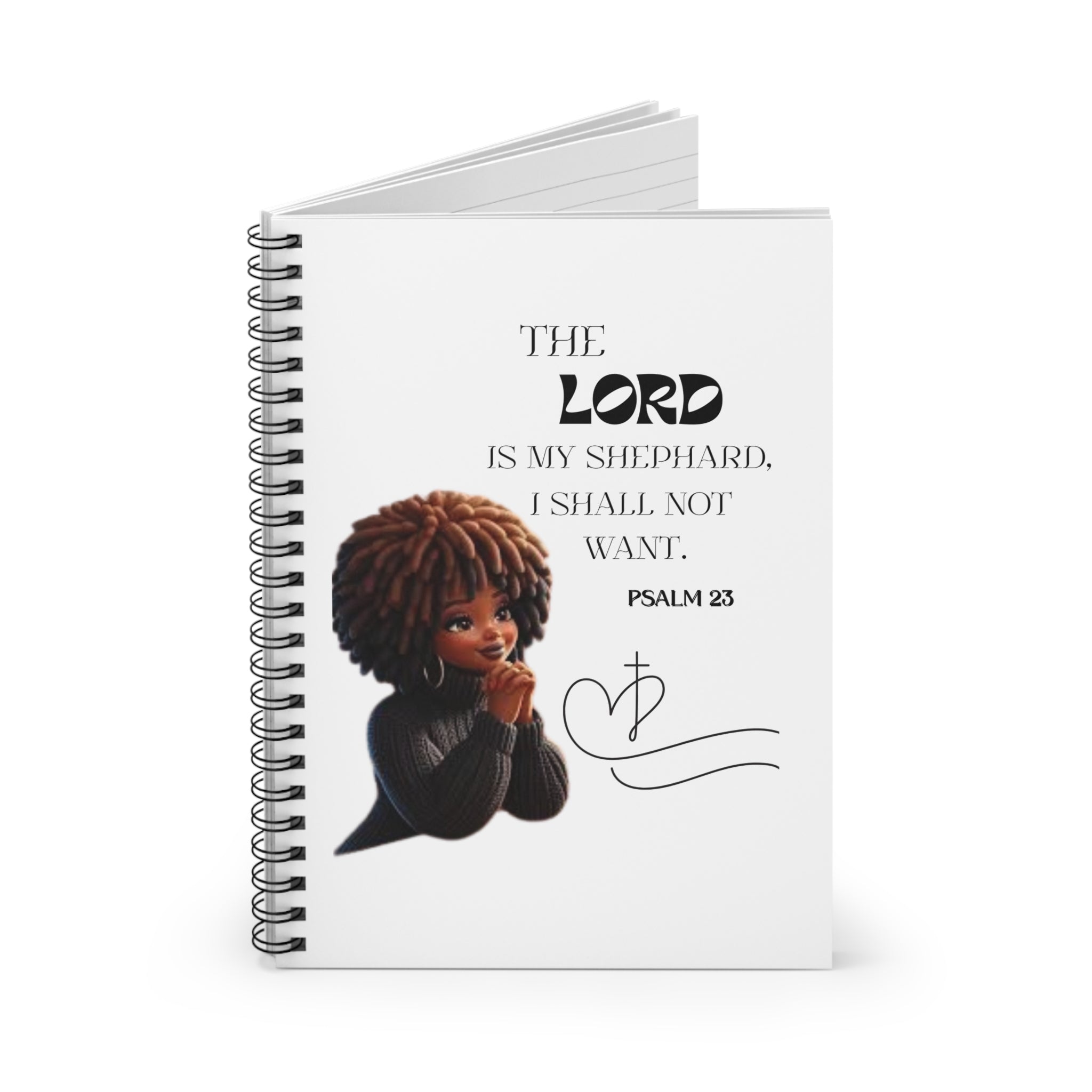 Inspirational Spiral Notebook - Faith, Bible Quotes, Christian Gift, Goal Tracker, Journaling, Prayer Diary