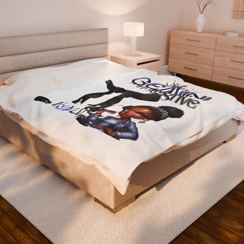 Gemini Themed Velveteen Plush Blanket, Cozy Throw, Personalized Gift, Astrology Decor, Birthday Gift, Home Snuggie