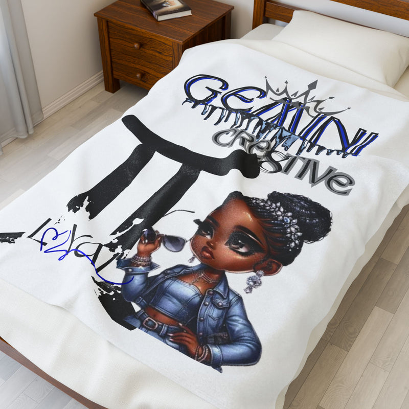 Gemini Themed Velveteen Plush Blanket, Cozy Throw, Personalized Gift, Astrology Decor, Birthday Gift, Home Snuggie