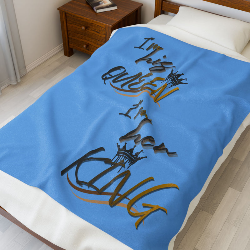 His Queen & Her King Velveteen Plush Blanket