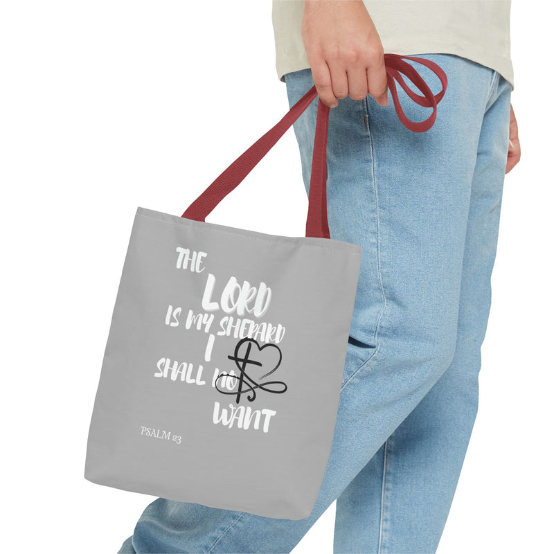 Inspirational Tote Bag - The Lord is My Shepherd Verse