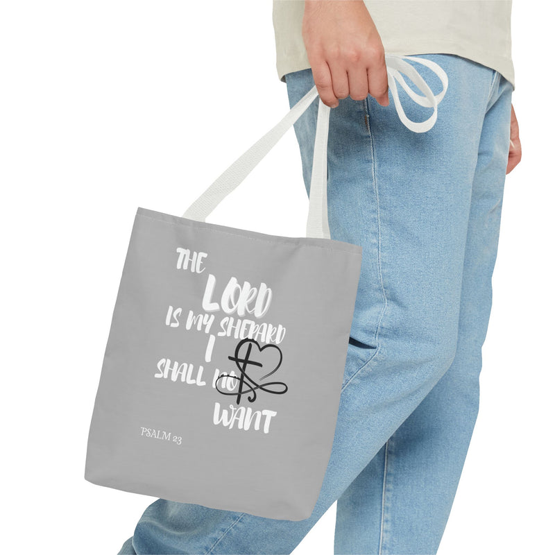 Inspirational Tote Bag - The Lord is My Shepherd Verse