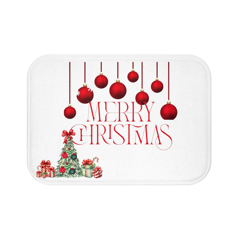 Christmas Bath Mat with Merry Christmas Design