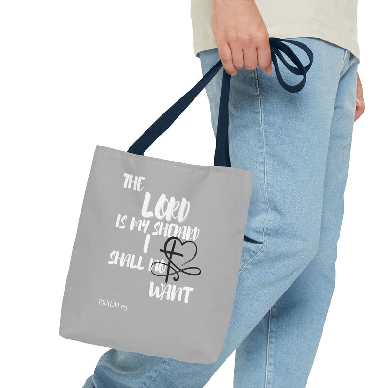 Inspirational Tote Bag - The Lord is My Shepherd Verse