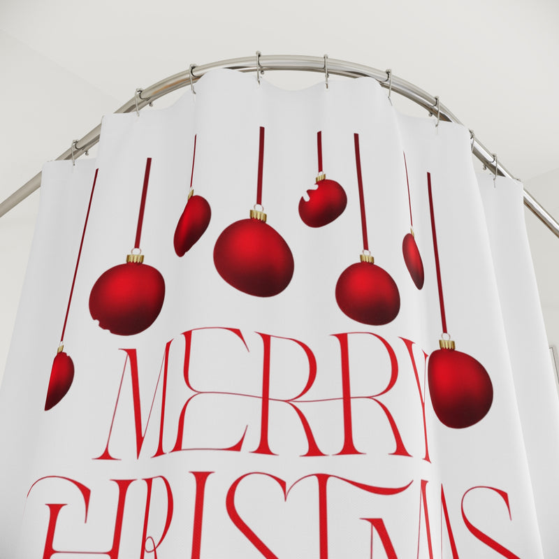 Merry Christmas Shower Curtain - Festive Holiday Decor