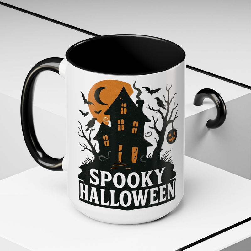 Halloween Accent Coffee Mug, Spooky Coffee Cup, Fall Decor, Halloween Gift, Pumpkin Coffee Mug, Festive Drinkware