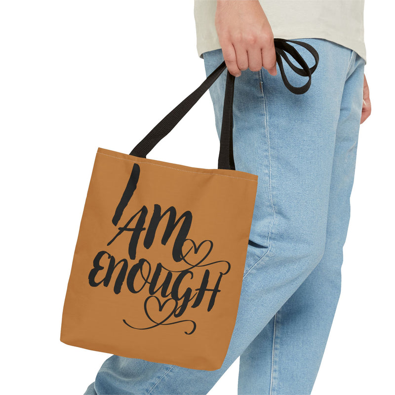 Empowering Tote Bag – "I Am Enough" Statement Bag