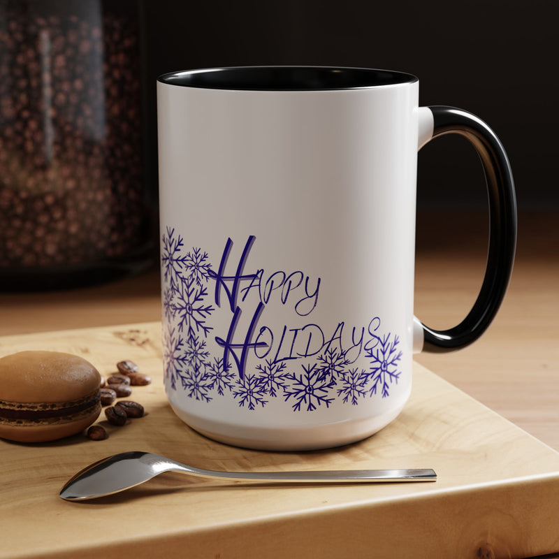Happy Holidays Accent Coffee Mug - 11oz & 15oz