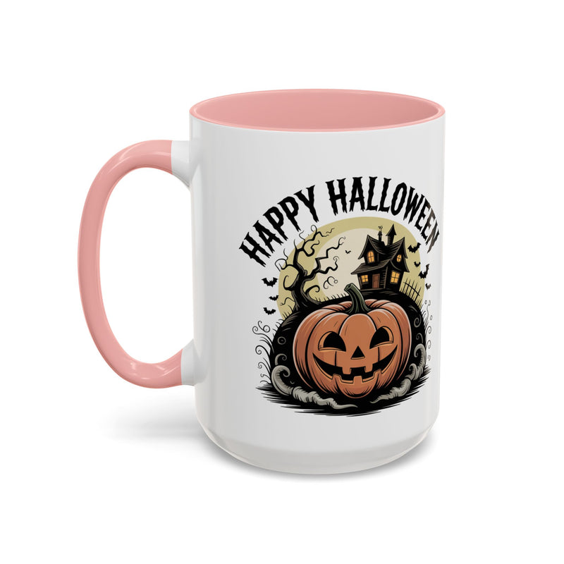 Halloween Accent Coffee Mug - Creative Drinkware for Spooky Season, Fall Gifts, Halloween Decor, Pumpkin Lovers, Fun Home Accessories
