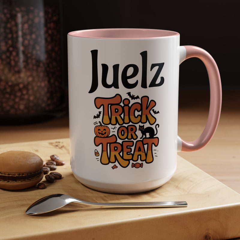 Halloween Trick or Treat Coffee Mug - Spooky Vibes, Perfect for Autumn, Gifts for Friends, Holiday Celebrations, Seasonal Decor
