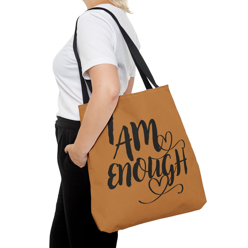 Empowering Tote Bag – "I Am Enough" Statement Bag